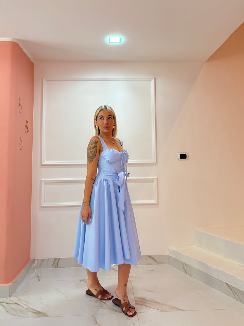 VESTITO LORENA AZZURRO